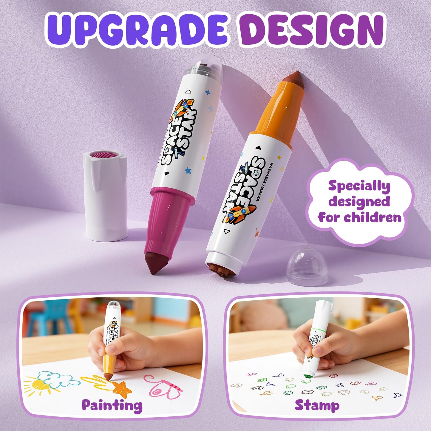 Betem Scented Washable Markers 4 Colors