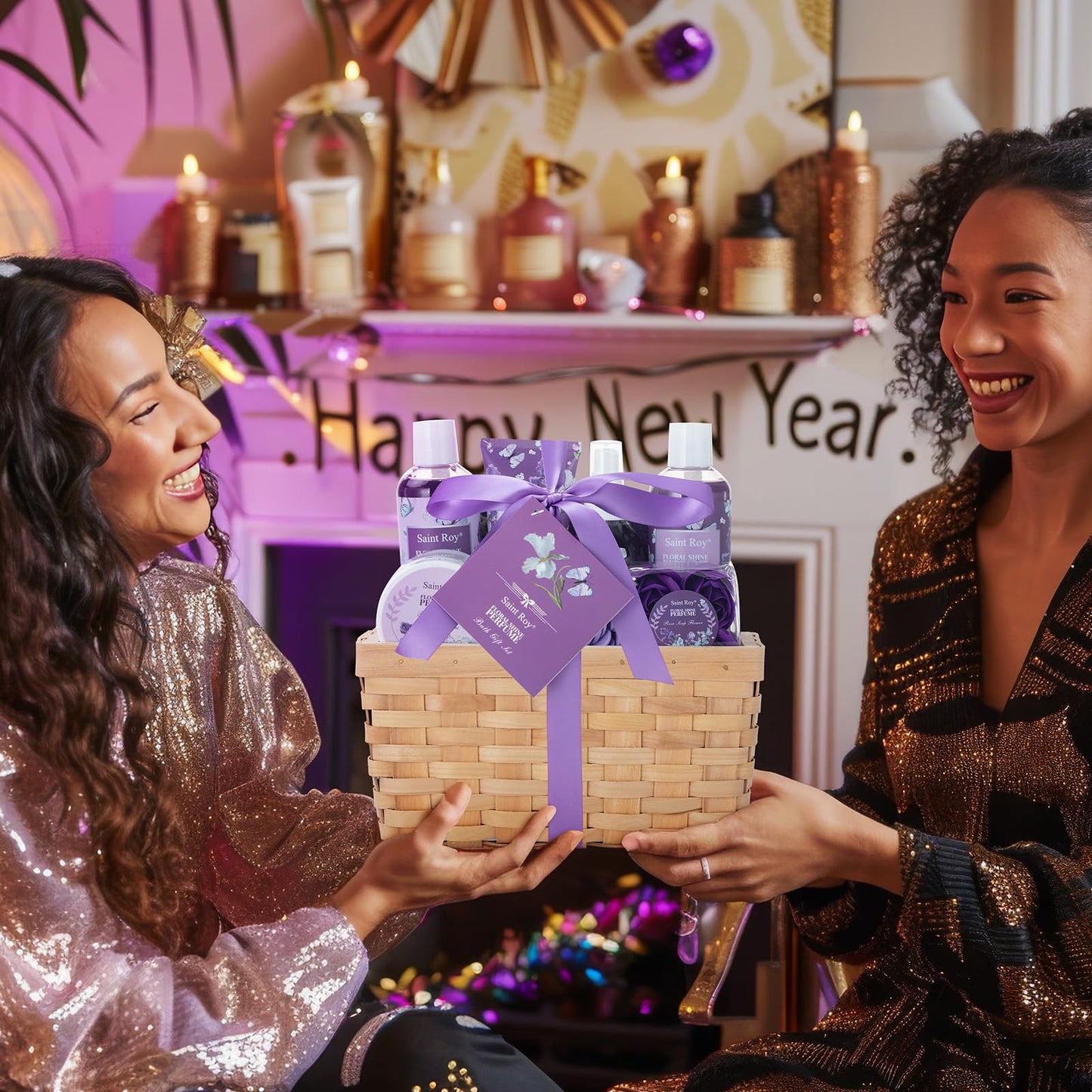 Spa Gift Basket Gifts for Mom, Bath Gift Set for Women Birthday Bath Spa