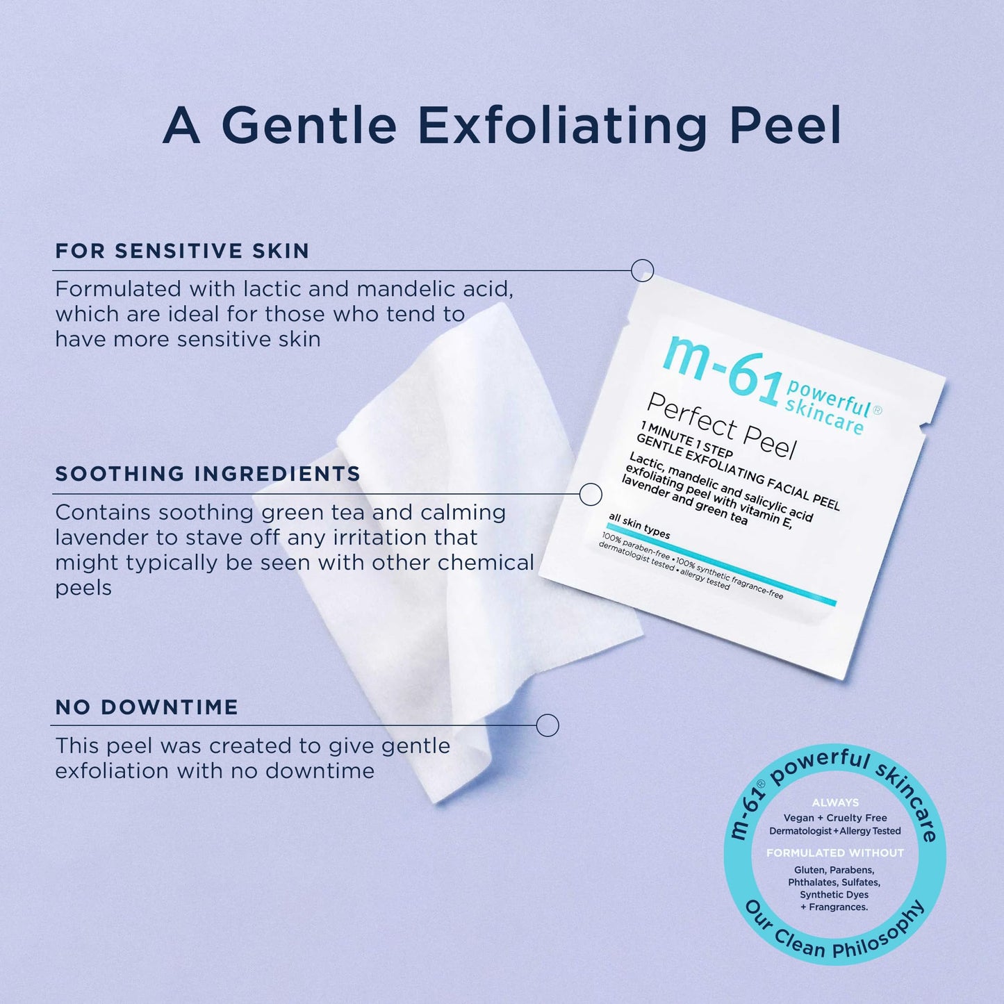 M-61 Perfect Peel Gentle Exfoliating Facial Peel, 30 Treatments