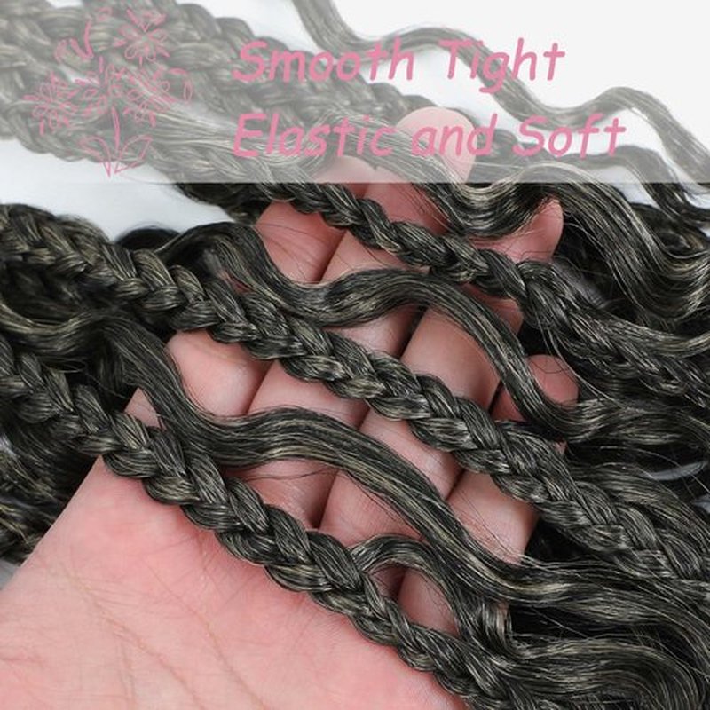 Goddess Box Braids Crochet Hair 14Inch 8PacksPre Looped Boho Box Braids Braiding Hair Curly Ends Bohomian Crochet Box Braids (T/27#, 14 inch)