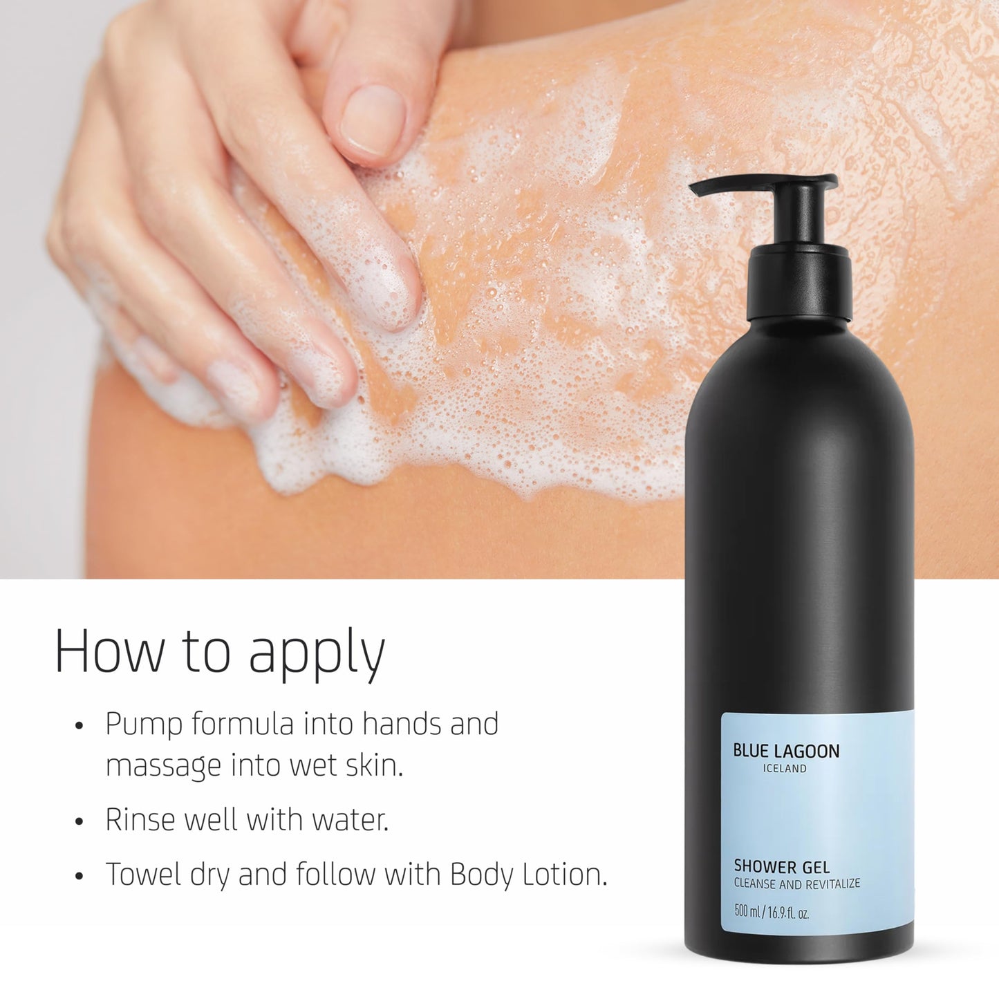Blue Lagoon Skin Science - Shower Gel - Revitalizing Body Wash - Bioactive Blue Lagoon Seawater - Lightweight Gel Texture - Soft Ethereal Fragrance - Responsibly Sourced Ingredients - 500ML