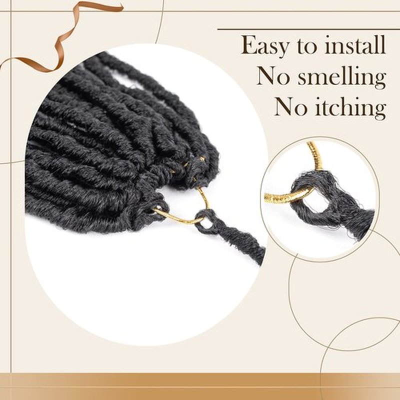 Faux Locs Crochet Hair Soft Locs 42 inch 6 Packs Long Pre Looped Crochet Locs Goddess Locs Crochet Hair For Black Women Braiding Hair Extensions (42 Inch (Pack of 6), 1B)
