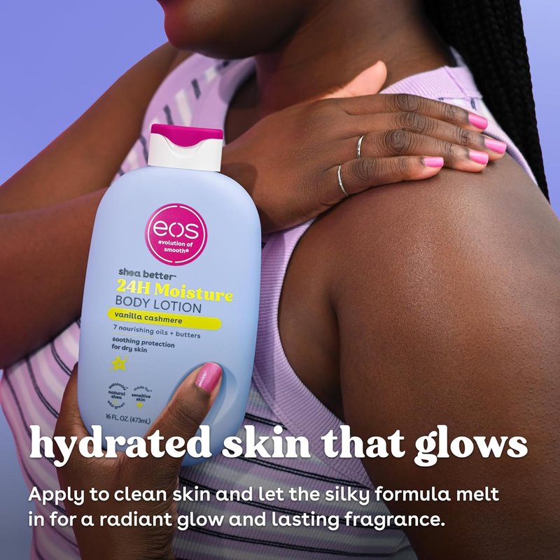Eos Shea Better Body Lotion & Body Wash Set - Vanilla Cashmere Scent | Hydrating & Nourishing