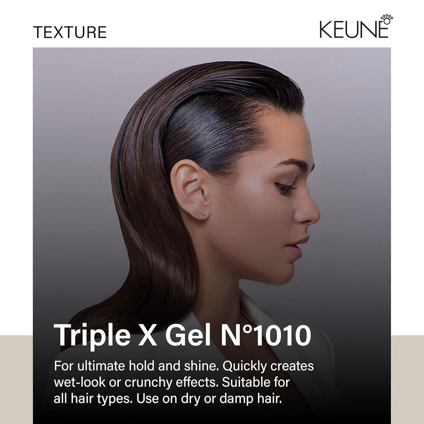 Keune Style Triple X Gel, Ultimate Hold & Wet Look Styling Gel, 6.8 Fl Oz