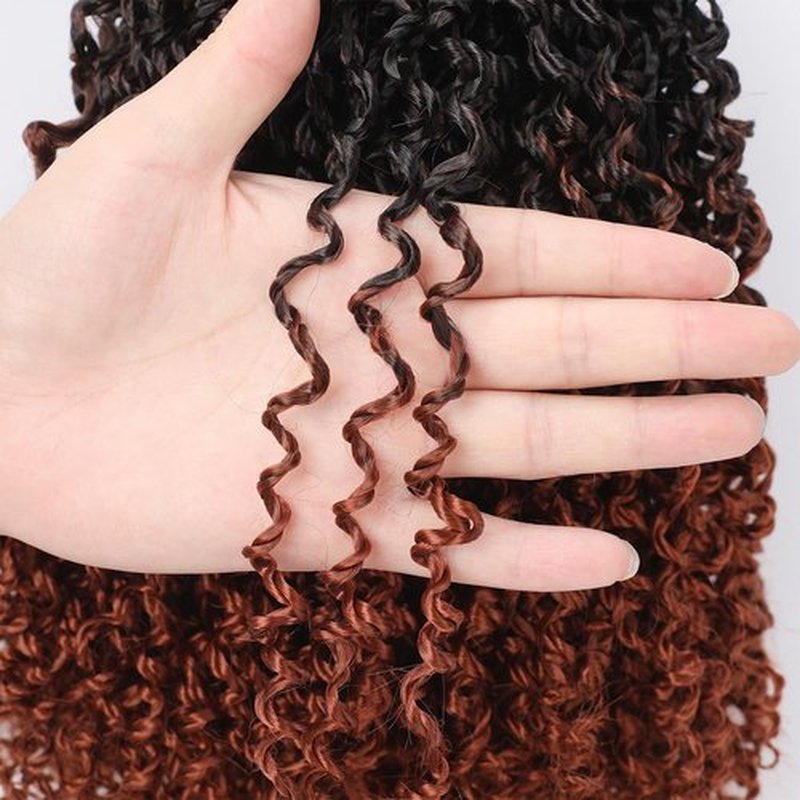 Fovbuty Ombre Ginger Yanky Twists Crochet Hair 8inch 9 Bundles/Lot Yanky Twist Passion Twist Crochet Hair Pre Looped Spring Twist Crochet Hair Kinky Twist Crochet Hair for Women 1B/350# 9pcs