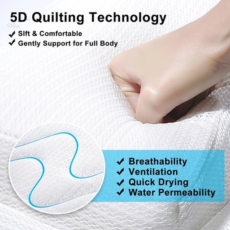 Full Body Bath Pillow (Neck, Back & Body Support), Full Body Bathtub Pillow, Women's Bathtub Pillow Woman Bathtub Accessory,White