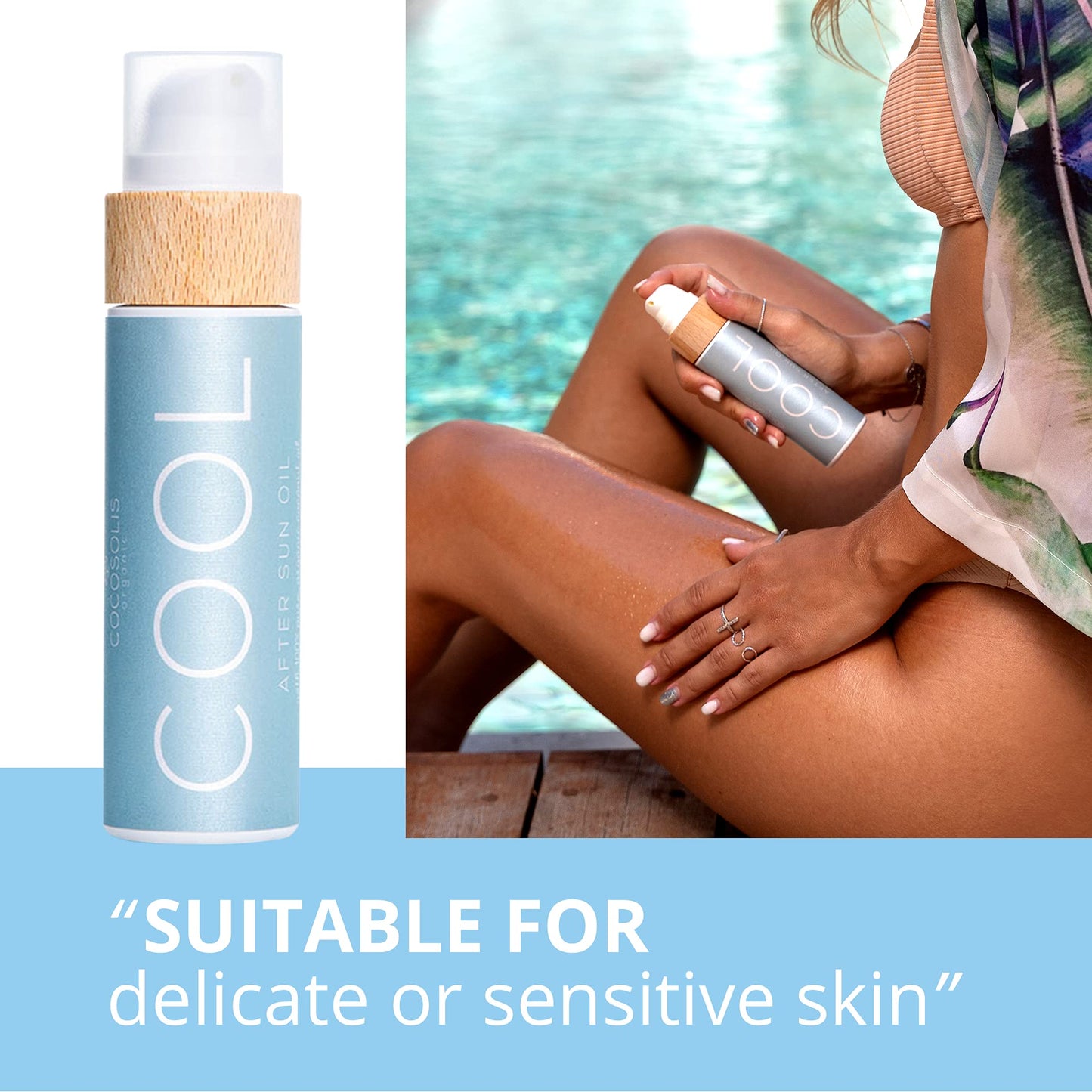 COCOSOLIS Bio Body Oil Bundle – MONOI Tanning Oil and COOL After Sun Oil - Get a Healthy, Longer Lasting Tan and After Sun Recovery