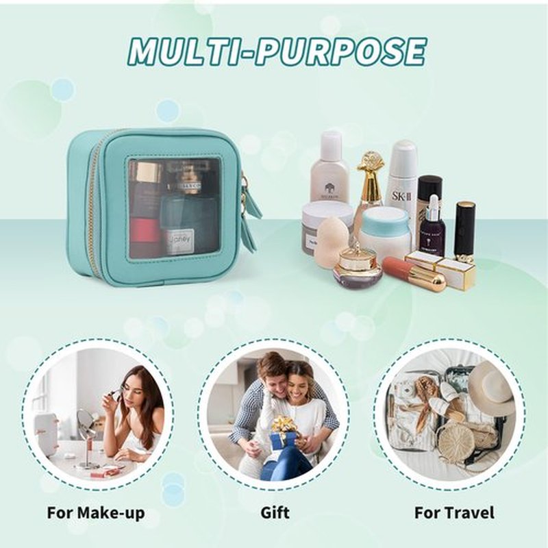 LONEDREAM Clear Cosmetic Bag Mini Big Makeup Bag Stuff Bag Women Clear Pouch Cosmetics Bags Zipper Cute Pouches Make Up Travel Toiletry Essentials Preppy School Purse Organizer Bags