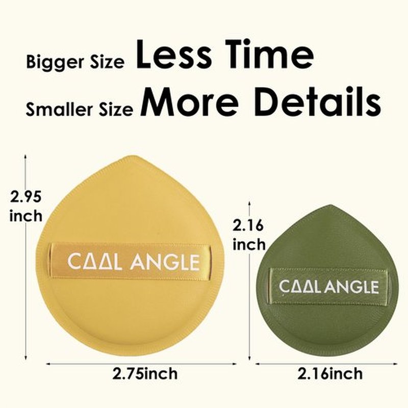 COOL-ANGLE 3Pcs X-Large Makeup Sponge Puff For Foundation Concealer And Powder, Latex Free Blender Sponges For Natural And Easy Makeup Soft Long-lasting And Beginner-friendly