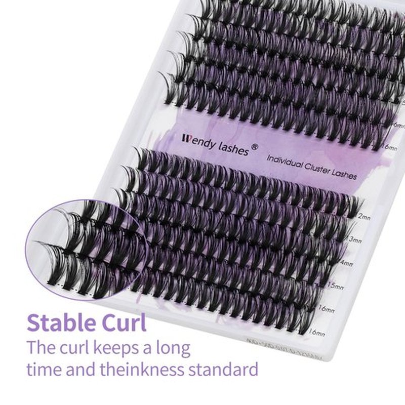 Lash Clusters Individual Cluster Lashes 40/50D DIY Lashes 12-16mm Mixed Length C/D Curl Thin Band Cluster Lashes Matte Black Eyelashes Resuable Soft Cluster Eyelashes(40/50D-C,12-16mm Mixed)