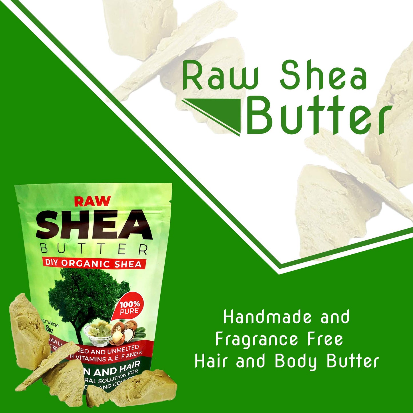 Sumpou Organic Shea Butter DIY - 16 oz Unrefined, Pure, 100% Natural, Handmade and Fragrance Free | Hair and Body Butter …