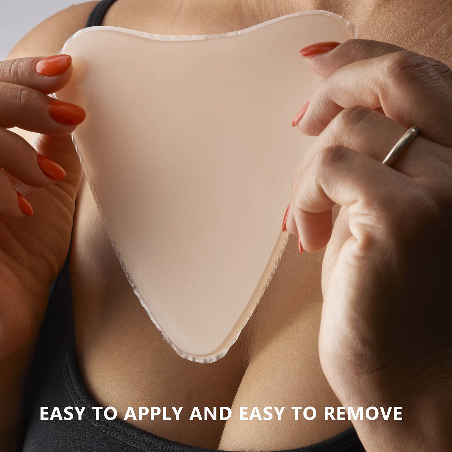 DoSensePro Reusable Silicone Chest Wrinkle Pads, Set of 2 Decollete Patches for Side Sleepers, Helps Reduce Cleavage & Chest Sleep Lines, Hydrating Anti-Aging Chest Pads for Women
