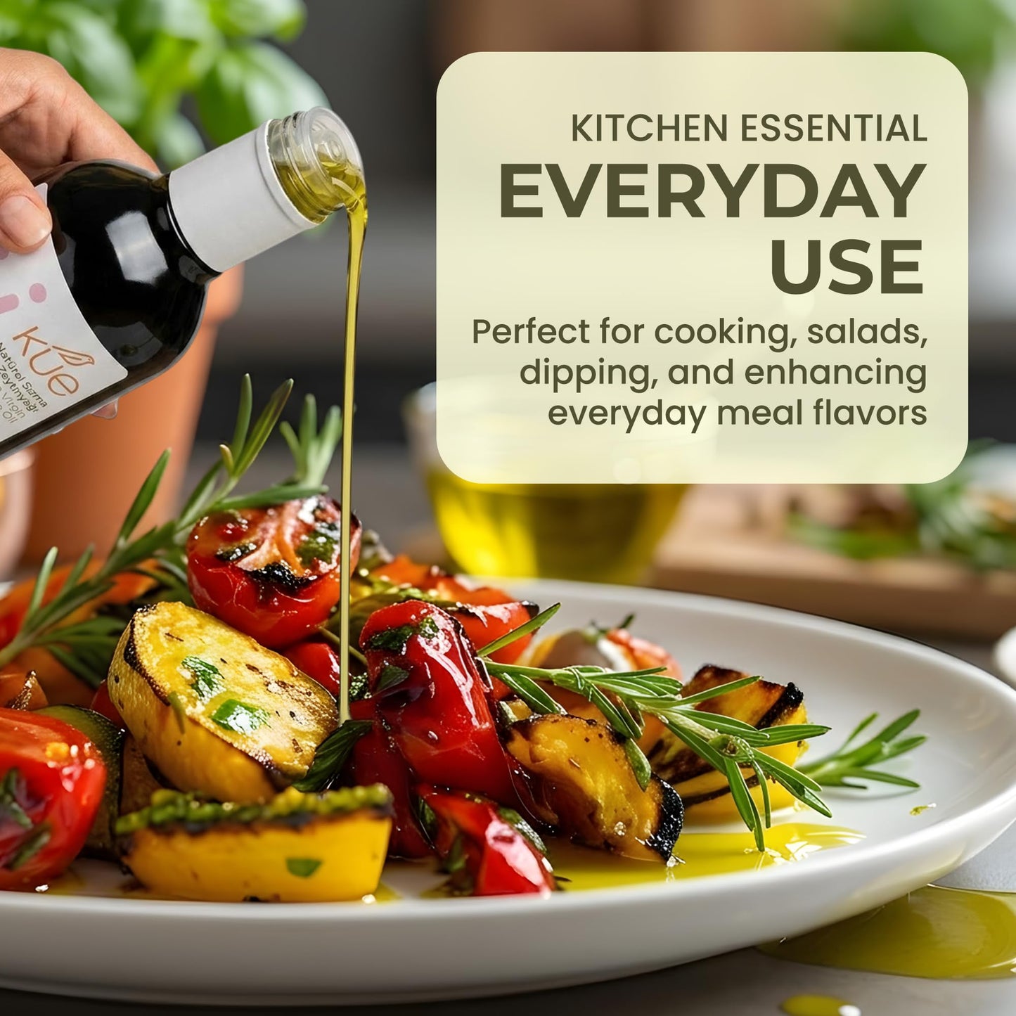Kue Kids Extra Virgin Olive Oil, 8.45 fl oz - Cold Pressed Early Harvest EVOO, High Polyphenol Olive Oil for Kids & Baby Food, 14kg Olives Per Liter, 0.2% Acidity, Pure Olive Oil (250 ml)