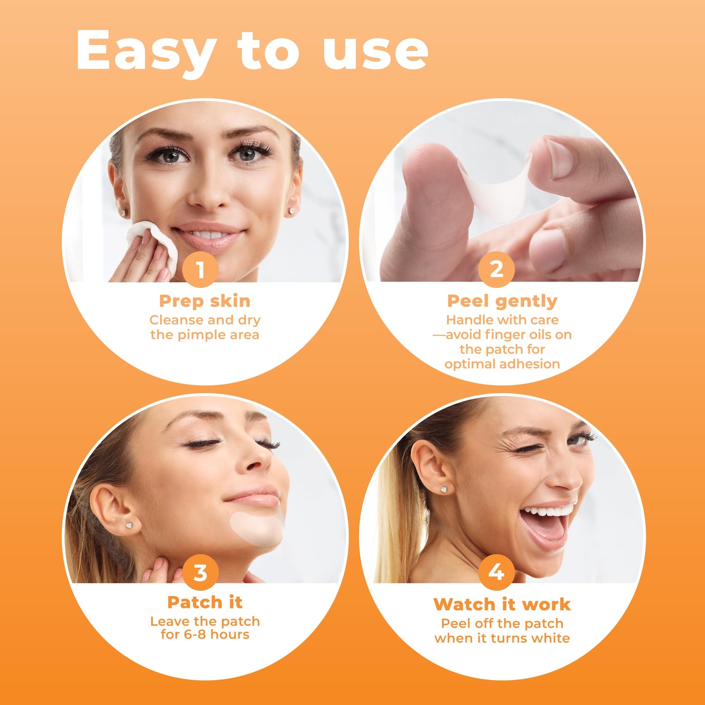 PatchRx Chin Pimple Patches (12 Pack), Chin Acne with Large Hydrocolloid Acne Patches For Blemishes on Chin, Cheek, Forehead