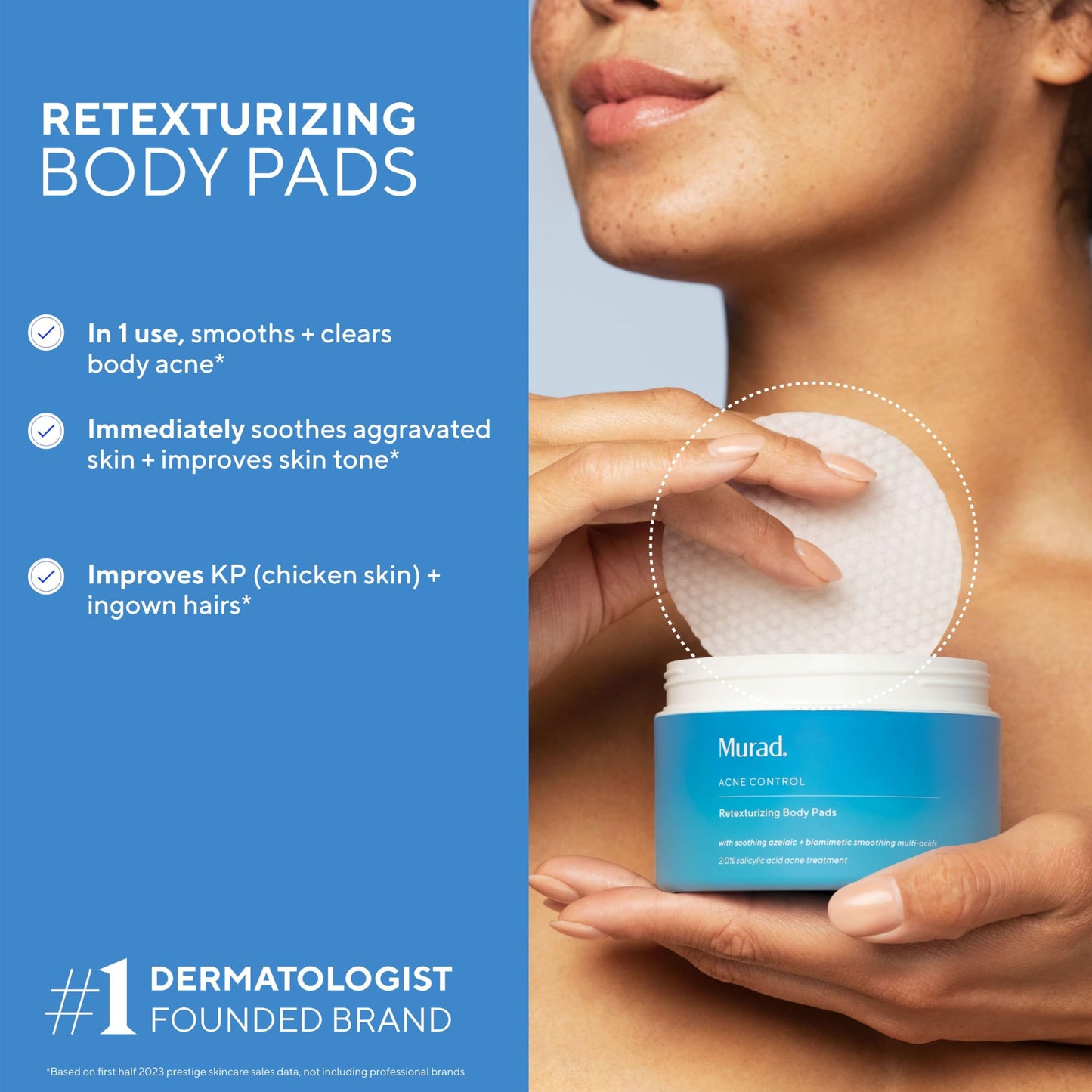 Murad Acne Body & Spot Correcting Combo - Retexturizing Body Pads and Rapid Dark Spot Correcting Serum for Clearing Breakouts and Hyperpigmentation, Set of 2