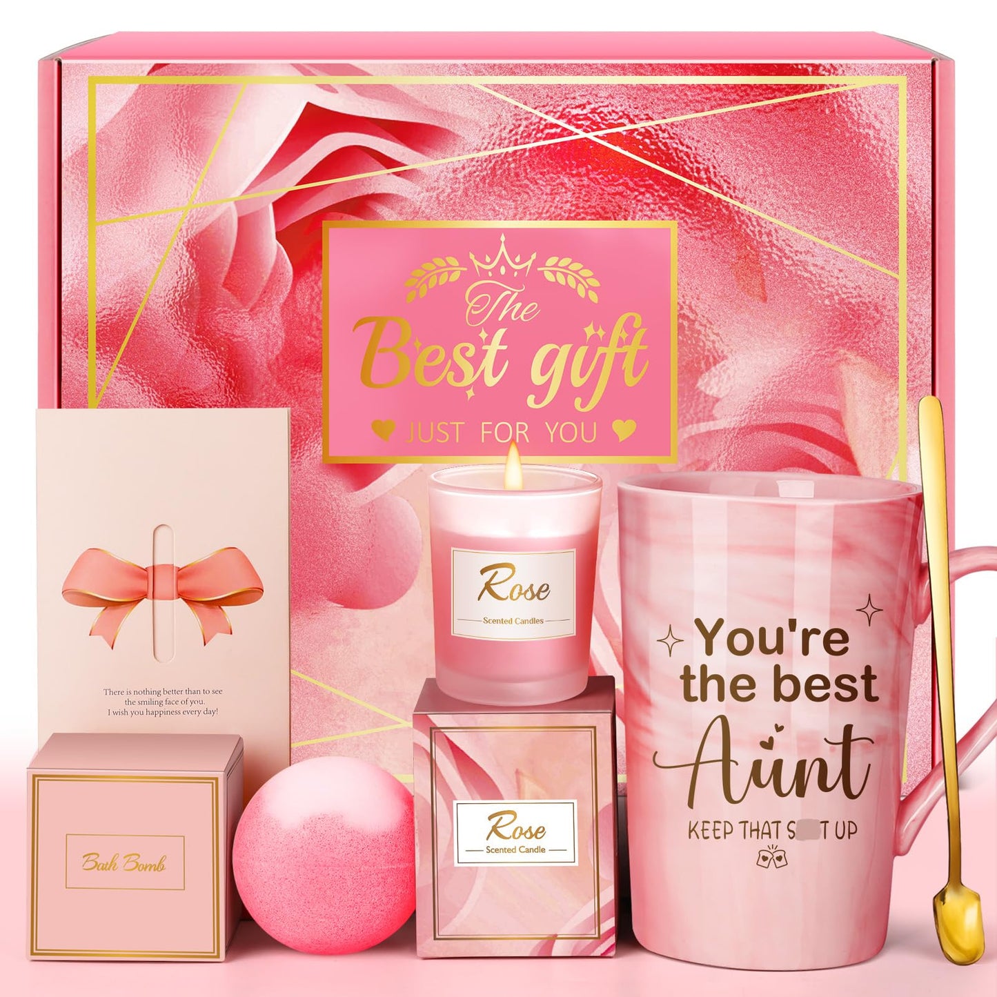 Eletorot Aunt Christmas Gifts from Niece Nephew, Spa Relaxation Basket Set