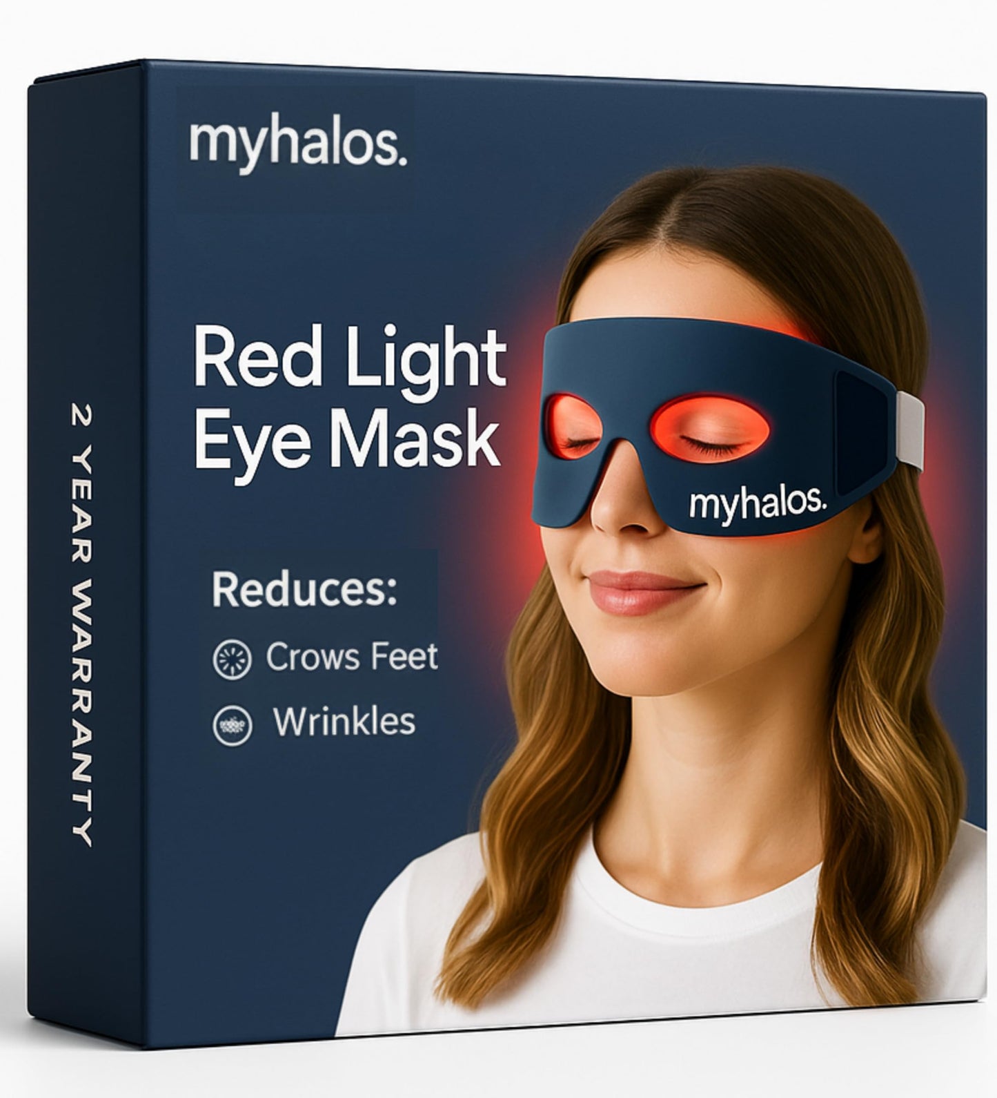 MyHalos Under Eye Red Light Therapy Mask, LED for Wrinkles & Dark Circles