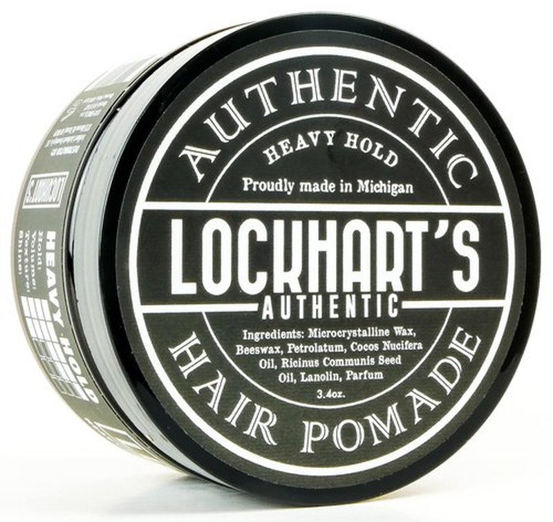 Lockhart’s Authentic Handcrafted Heavy Hold Hair Pomade, Low Shine, Coco Vanilla Scent, (3.4oz.)