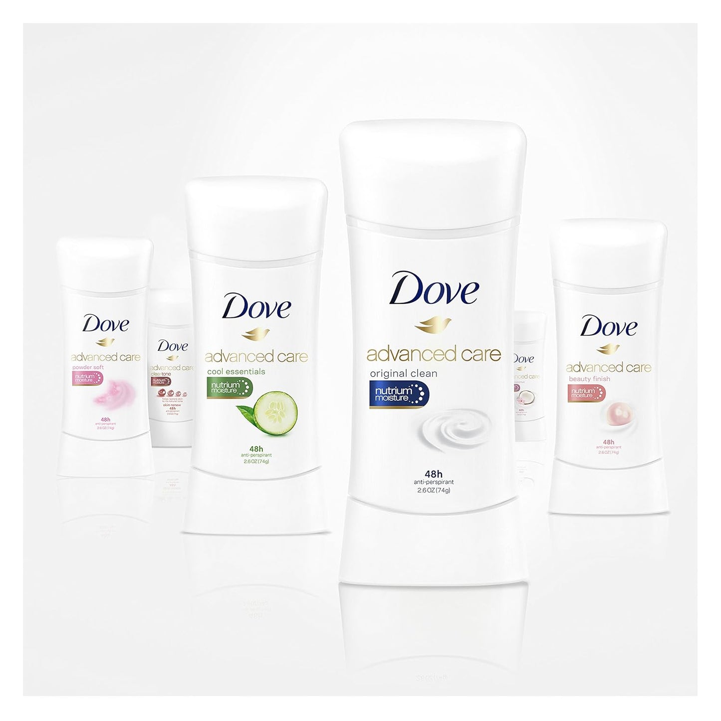 Dove Advanced Care Antiperspirant, Beauty Finish, 2.6 Ounce (Pack of 4)