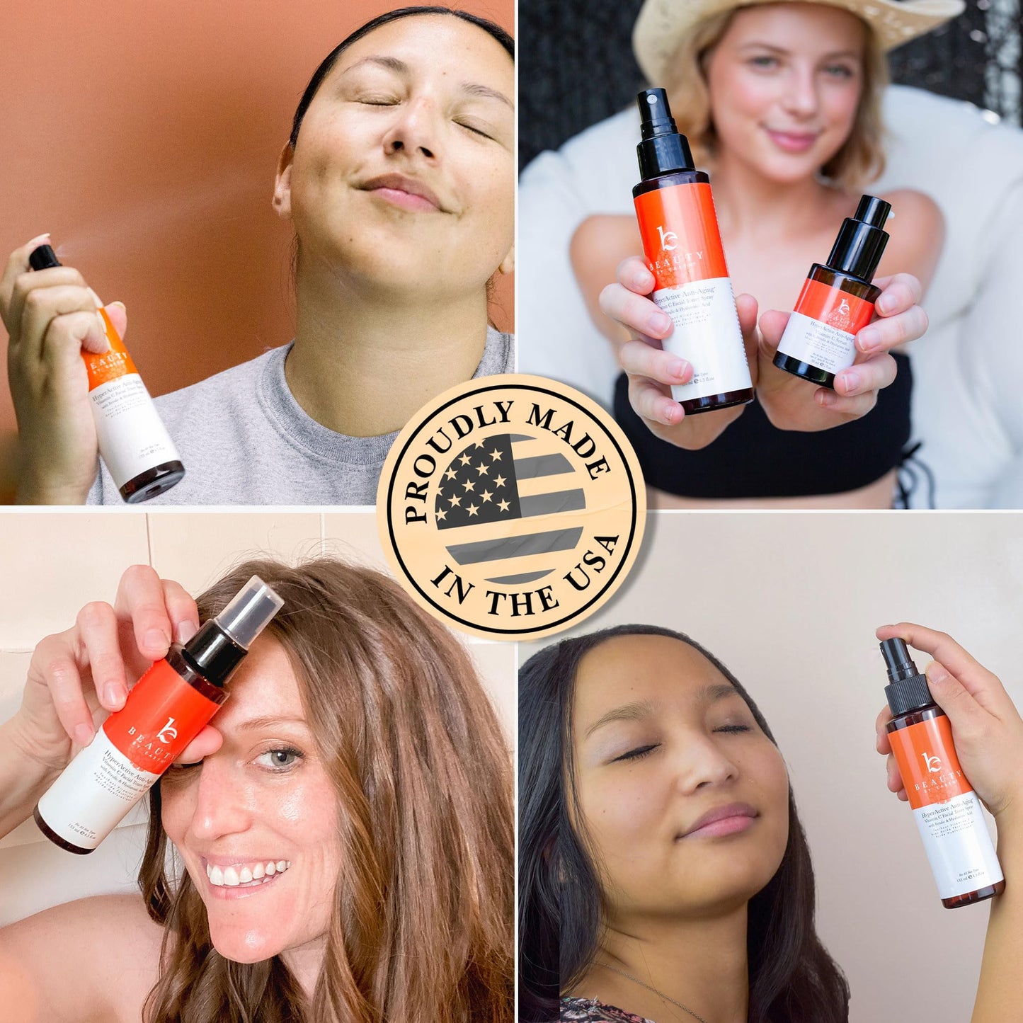 Vitamin C Face Toner - USA Made with Natural & Organic Ingredients, Alcohol-Free Skin Brightening Facial Toner for Sensitive and Aging Skin, Pore Minimizing Face Mist for Women and Men