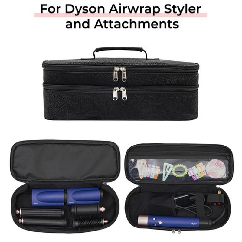 Greenesta Hair Tools Travel Bag Compatible With Shark Flex Style Attachment, Shark Airwrap Flexstyle, Dyson Airwrap | Travel Case For Sharkflex Styler | Beauty Hair Dryer Attachments Storage D.Diamond