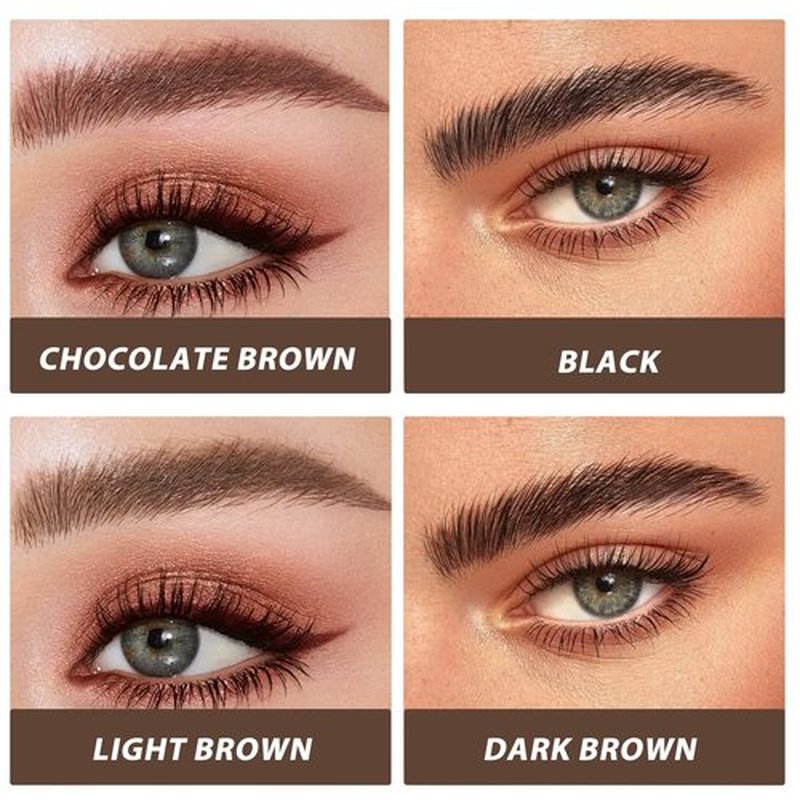 Revorie Brow-fection Angled Brush & Dip Eyebrow Gel, Liquid Eyebrow Brush, Long Lasting Quick Drying, Hair-like eyebrow pencil, Pressed Wild Eyebrow Pen (Chocolate brown)