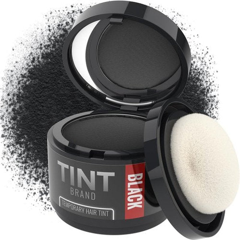 TINT Root Cover Up Hair Powder for Women and Men - Gray Hair Cover Up : Conceal Gray Hair with Root Touch Up Powder (Black)