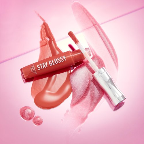 Rimmel Stay Glossy Lip Gloss - Non-Sticky and Lightweight Formula for Lip Color and Shine - 400 Berry Bad, .18oz (Pack of 4)