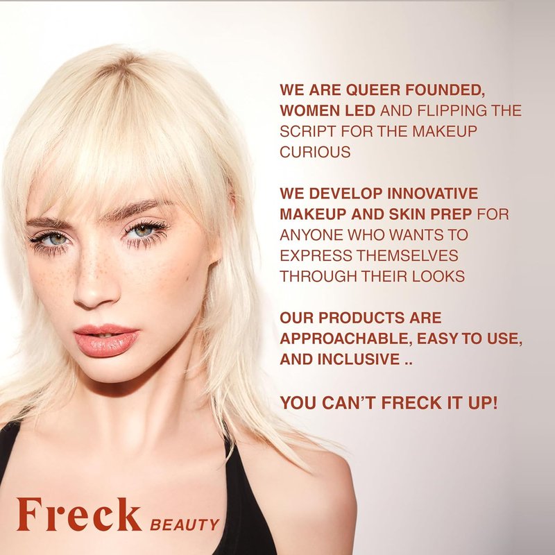 Freck Beauty Cheekslime Lip and Cheek Tint - Long-Lasting Liquid Cream Blush, Soft Rust, 15ml