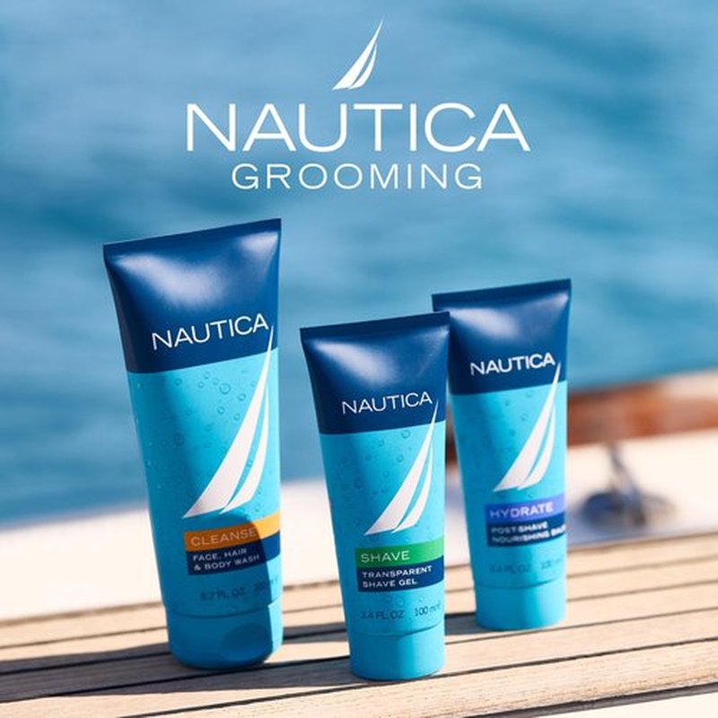 Nautica Grooming Cleanse Shower Gel 6.7 fl oz (Pack of 1), Notes of Grapefruit, Lavender, and Wood, Men's Fragrance, Long Lasting, Everyday Fragrance