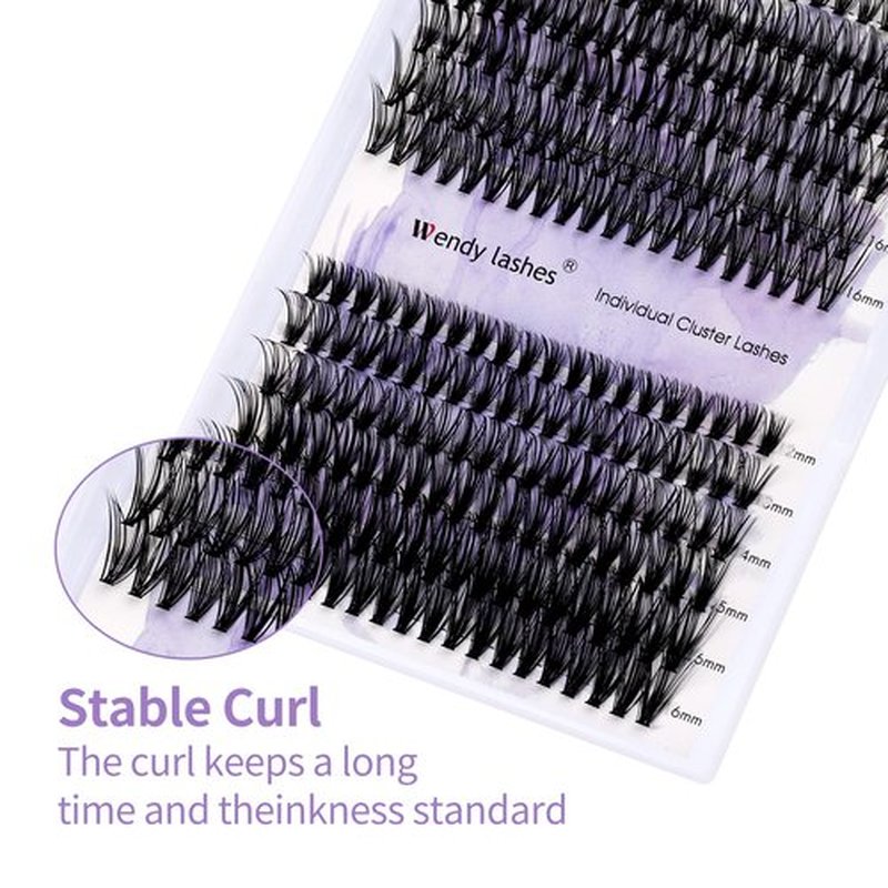 Individual Cluster Lashes 30D/40D Mixed Natural Eyelash Clusters C/D Curl 0.07mm Matte Black Soft 12-16mm Mink DIY Individual Eyelashes Cluster Lashes Extension(30/40D-D,12-16mm Mixed)
