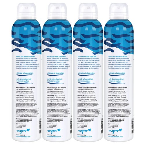 Not Your Mother's Beach Babe Dry Shampoo (4-Pack) - 7 oz Texturizing Dry Shampoo Instantly Absorbs Oil - Hair Essentials for All Hair Types