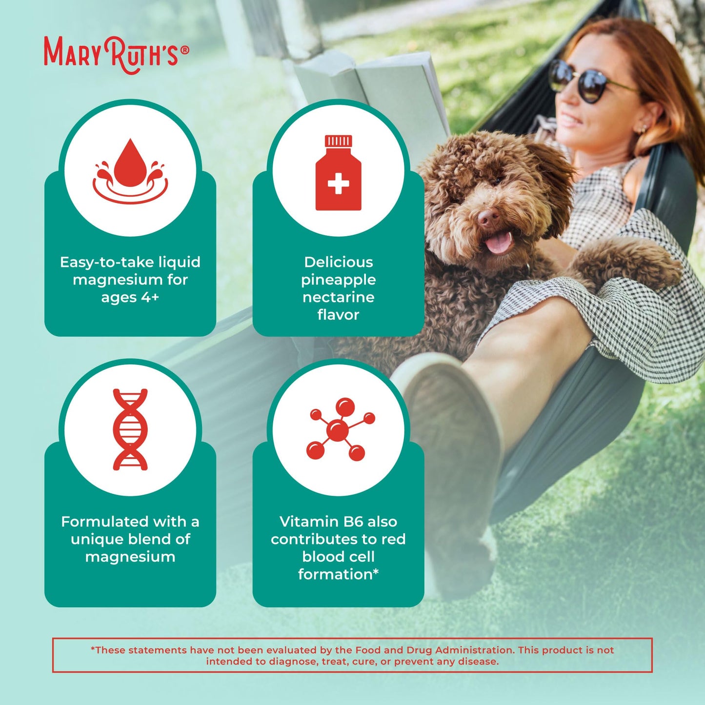 Liquid Magnesium Supplement by MaryRuth's | Magnesium Complex with Magnesium Glycerophosphate + Magnesium Bisglycinate + Taurate + Malate | Ages 4+ | Cognitive Function | Bone Health | Vegan | 30oz