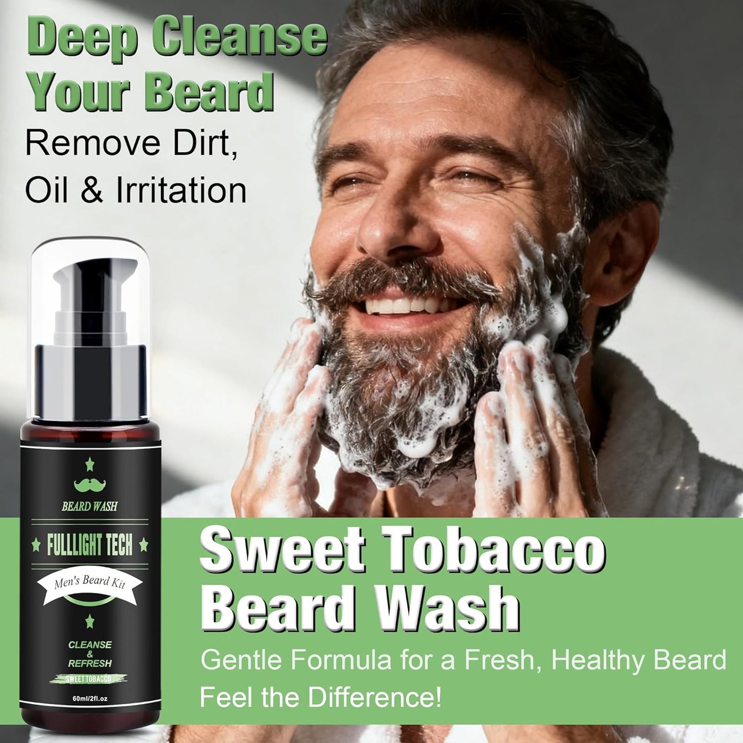 Beard Grooming Kit for Men - 3 Scented Oils, Shampoo & Balm | Perfect Dad Birthday Gift, Stocking Stuffer