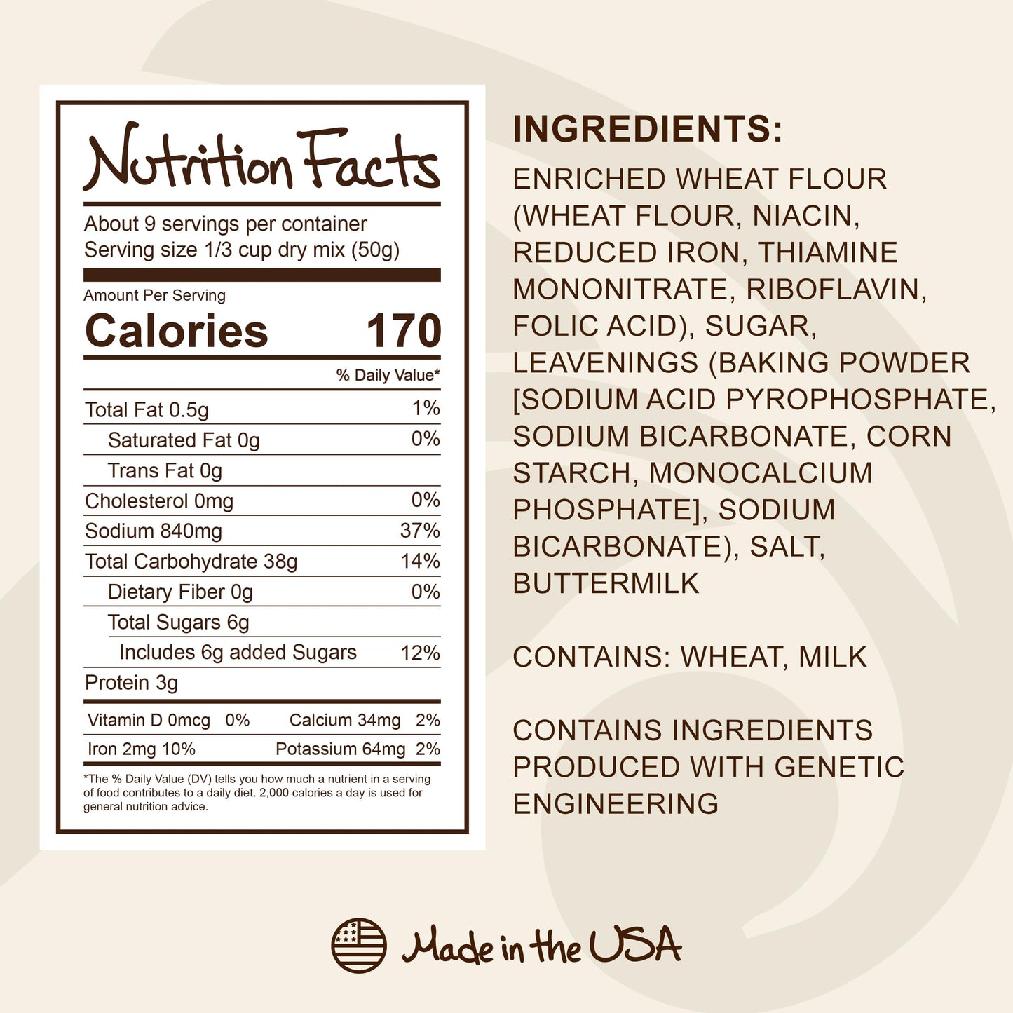 Stonewall Kitchen Buttermilk Pancake & Waffle Mix, 16 Ounces