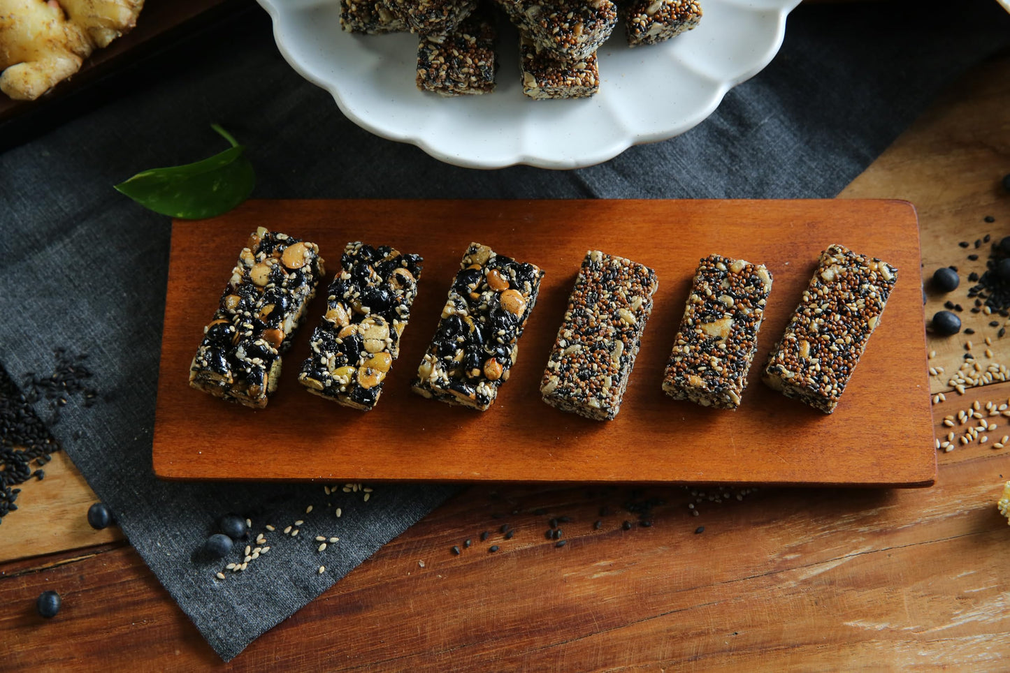 Korean Food Vegan Sesame Snack Bar, Black Sesame and Perilla Seed with Bellflower Ginger Rice Syrup, Healthy Energy Bars, Healthy Korean Snacks, 0.35oz x 24 Count (3 Sets of 8)
