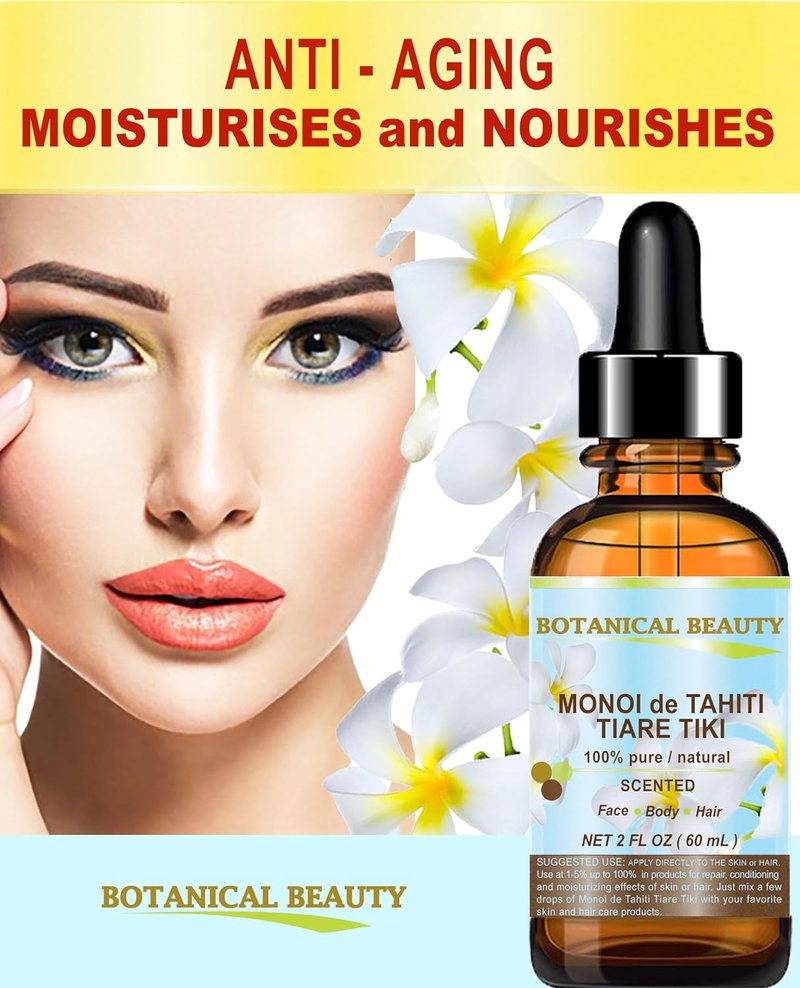 Monoi de Tahiti Oil | 100% Pure Natural Virgin Oil for Face, Skin, Body, Hair & Nails - 1 Fl. Oz. (30 ml)