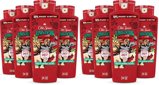 Old Spice Body Wash for Men, AlphaScentauri, Long Lasting Lather, 24.0 fl oz (Pack of 8)