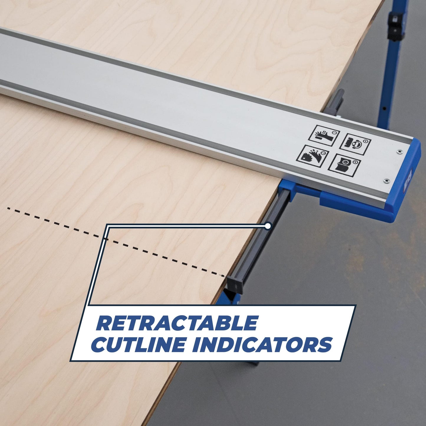 Kreg KMA4700-E Straight Edge Guide XL - 98-Inch - For Circular Saw - For Accurate Cross Cut & Rip Cut - Aluminum Guide Rails - Carpentry Tools & Accessories - Professional-Grade