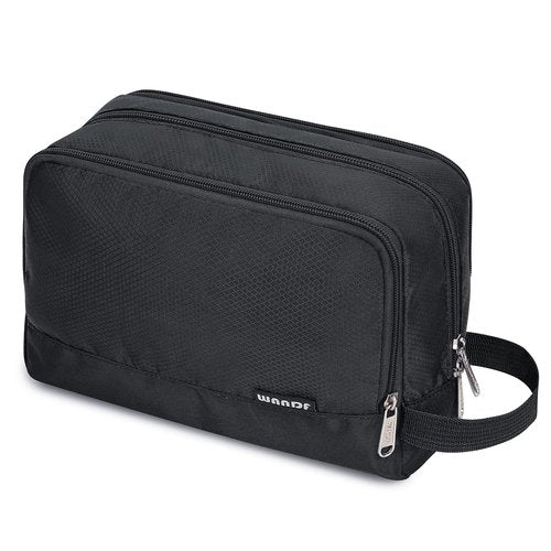 Toiletry Bag for Men Hanging Dopp Kit Water Resistant Shaving Bag Small Toiletry Bag for Traveling (Pure Black)