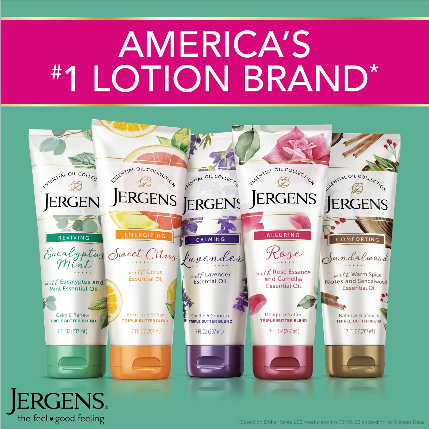 Jergens Sandalwood Body Butter Lotion, Moisturizer Infused with Sandalwood Essential Oil, For All Skin Types, 7 Oz