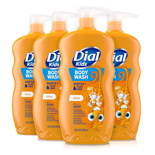 Dial Kids Body Wash, Waterlily, 24 fl oz (Pack of 4)