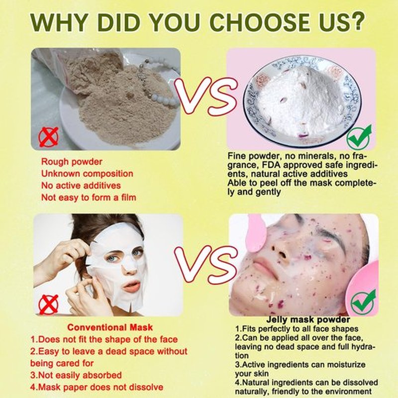 YMEYFAN Jelly Mask for Facials Professional, Plants Extract Hydro Jelly Mask Powder, Calm Sensitive Face Skin Care Peel Off Mask for Facial Vajacial, Esthetician Supplies, Vegan Ingredients Unscent
