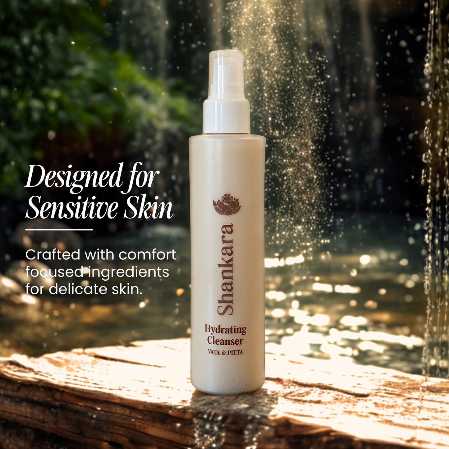 Shankara Rich Repair Hydrating Cleanser – Silky Ayurvedic Face Wash with Chamomile, Calendula & Ashwagandha – Non-Irritating Daily Cleanser for Dry & Sensitive Skin – Clean & Vegan (200ml)