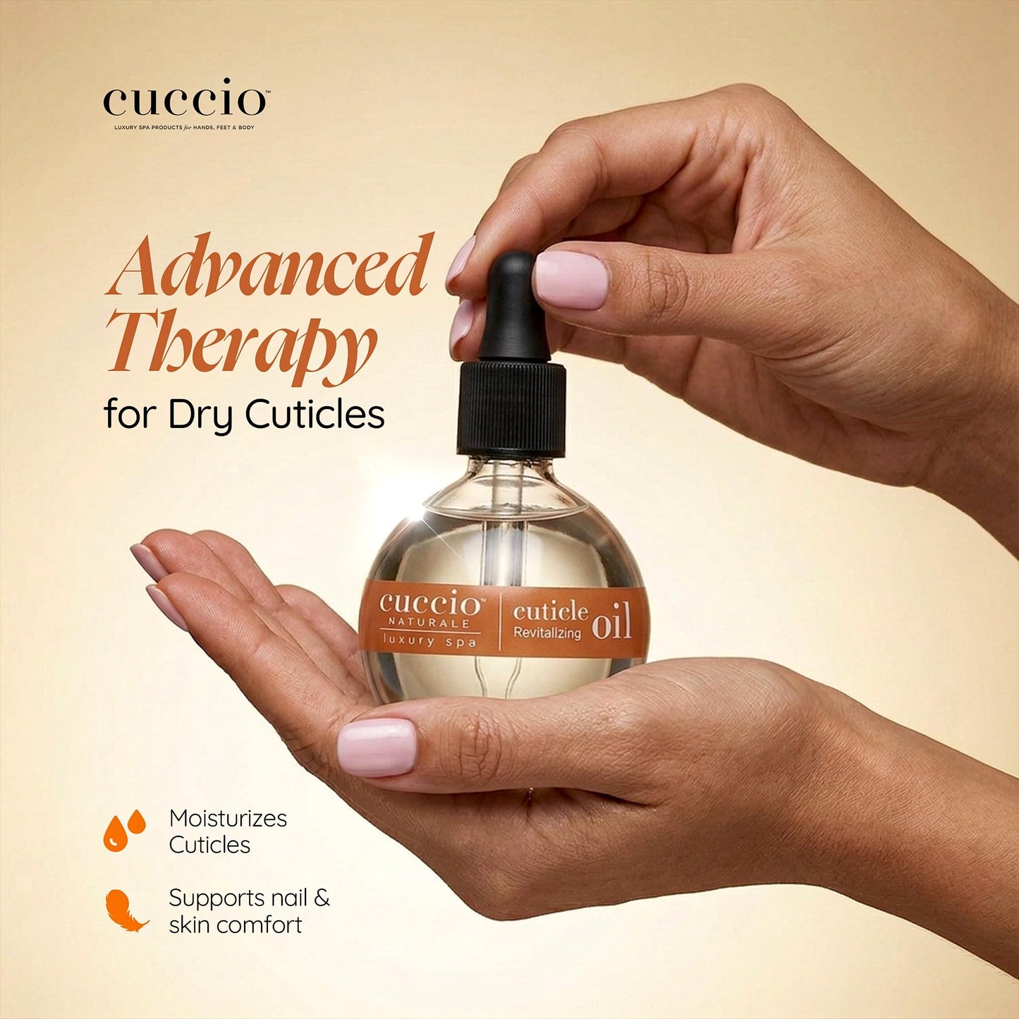 Cuccio Naturale Vanilla Bean & Sugar Revitalizing Cuticle Oil, Lightweight Fast-Absorbing Hydrating Nail & Cuticle Conditioner, Cold-Pressed Oils + Vitamin E, 2.30 Fl Oz