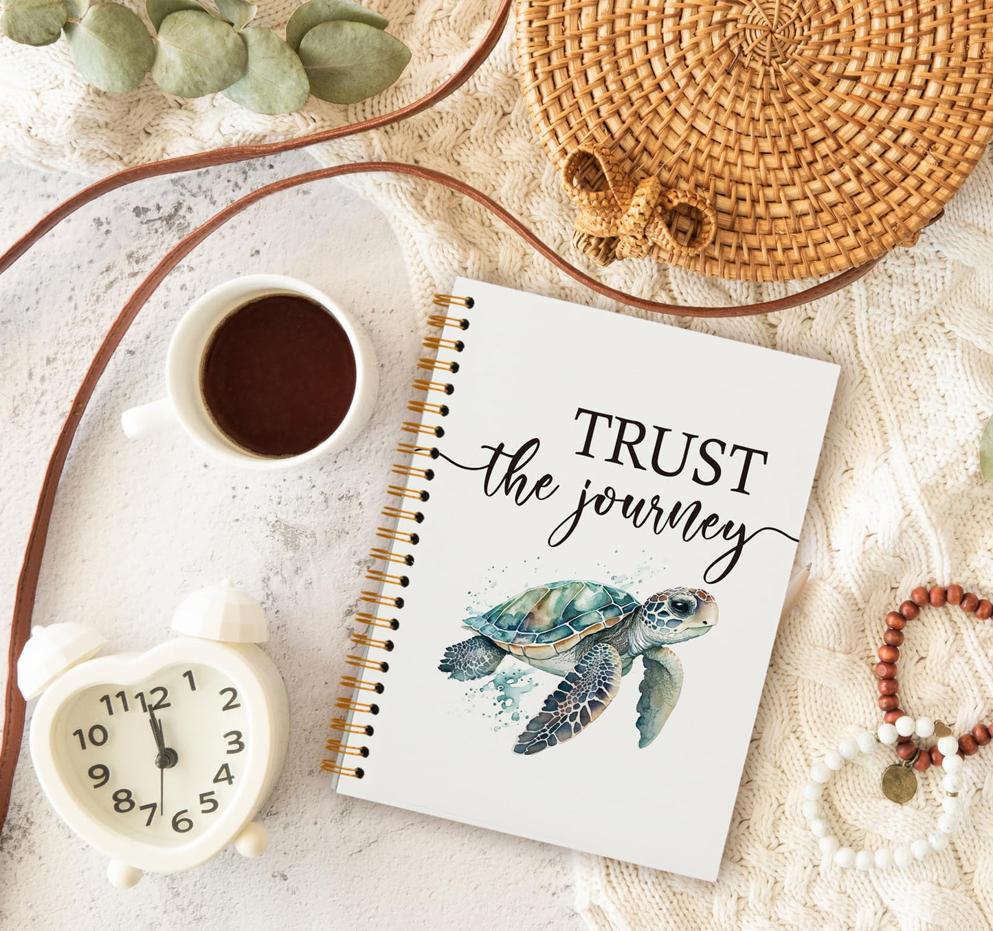 OXW Turtle Gifts Cute Notebook Journal, Gifts for Women Sea Turtle Lovers, Cute Beach Animal Lover Notebook Journal for Women Teen Girls Kids(5.5'' X 8.3'')
