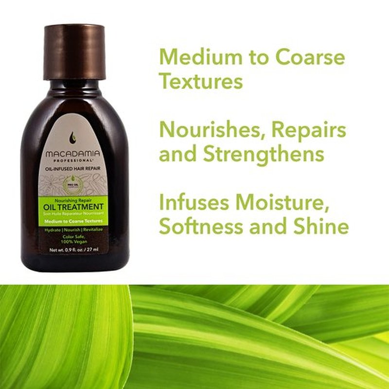 Macadamia Professional Hair Care Sulfate & Paraben Free Natural Organic Cruelty-Free Vegan Hair Products Nourishing Hair Repair Oil Treatment-0.9oz