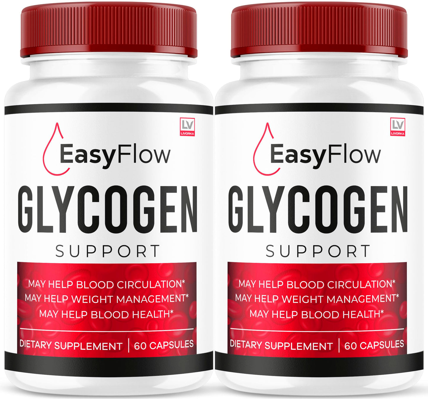 (2 Pack) Easy Flow Glycogen Support - EasyFlow Glycogen, Easy Flow, Easy Flow Glycogen Supplement, Glycogen Support Easy Flow, Easy Flow Glycogen, Glycogen Easy Flow, 120 Capsules for 2 Months