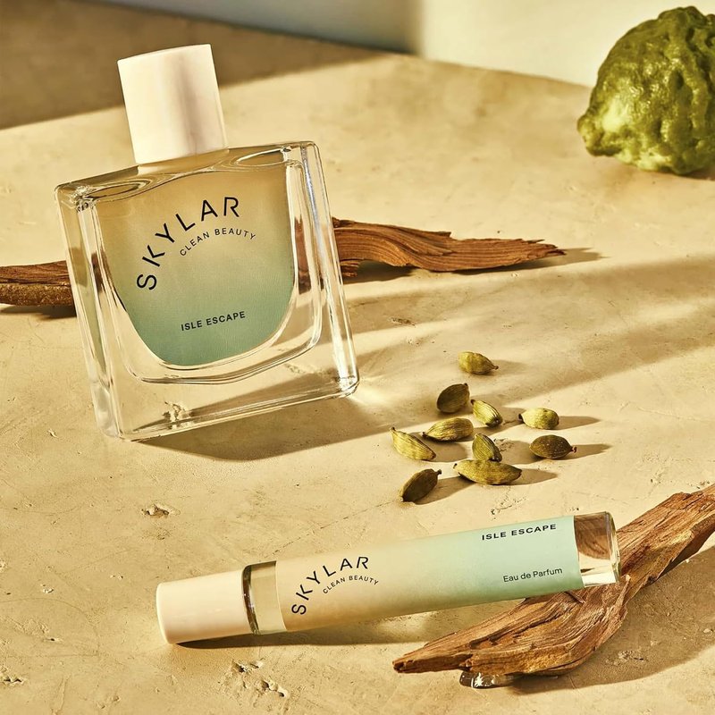 Skylar Isle Escape Eau de Parfum - Hypoallergenic Vegan Perfume for Sensitive Skin | Fresh Bergamot & Sandalwood Scent - 10mL
