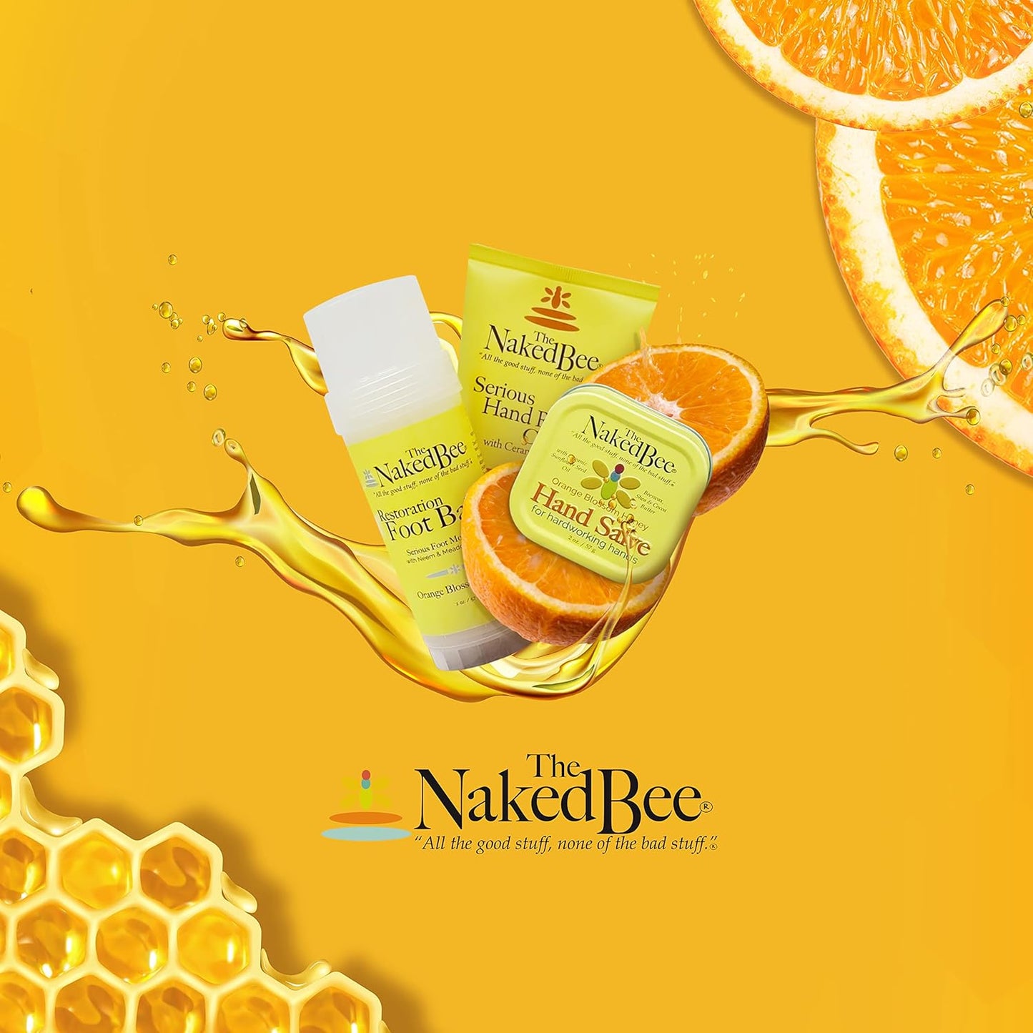 The Naked Bee Grapefruit Blossom Honey with Ceramide 3 Serious Hand Repair Cream Lotion - 2 Pack